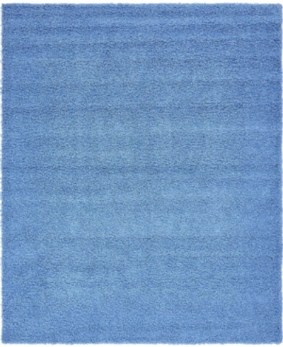 Bridgeport Home Closeout! Bayshore Home Exact Shag Exs1 8' X 10' Area Rug In Periwinkle