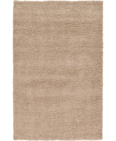 Bridgeport Home Exact Shag Exs1 5' X 8' Area Rug In Taupe