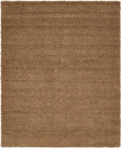 Bridgeport Home Exact Shag Exs1 9' X 12' Area Rug In Sandy Brown