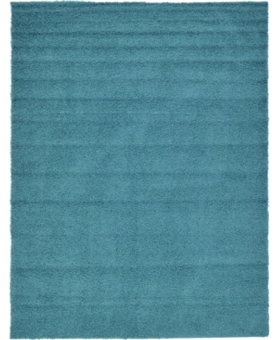 Bridgeport Home Exact Shag Exs1 9' X 12' Area Rug In Deep Aqua