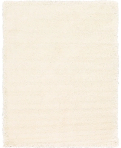 Bridgeport Home Exact Shag Exs1 9' X 12' Area Rug In Snow White