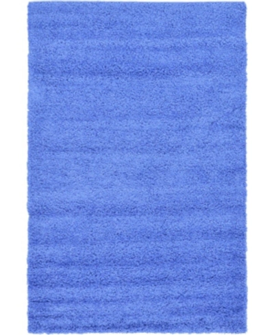Bridgeport Home Closeout! Bayshore Home Exact Shag Exs1 5' X 8' Area Rug In Periwinkle