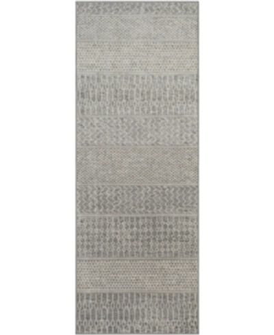 Abbie & Allie Rugs Monaco Moc-2304 2'7" X 7'3" Area Rug In Silver