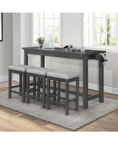 Furniture Baresford Counter Height Dining Set In Gray