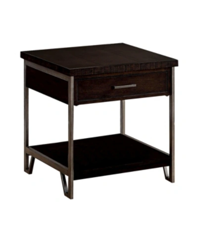 Furniture Of America Malleena 1 Drawer End Table In Dark Brown