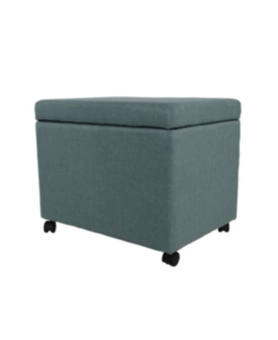 Noble House Foster Ottoman In Blue
