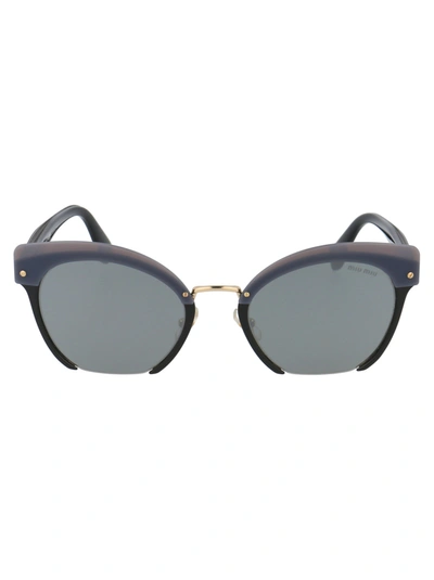 Miu Miu 0mu 53ts Sunglasses In 1ab7w1 Black