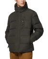 Marc New York Horizon Down & Feather Coat With Faux Fur Collar In Smoke