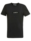 Amen Strass Logo Slim T-shirt In Black