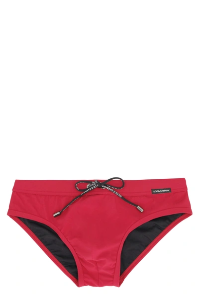 Dolce & Gabbana Swim Briefs In Red