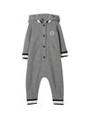 MONCLER GREY ROMPER WITH HOOD,11526194