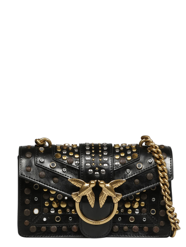 Pinko Mini Love Icon New Studs Bag In Black ModeSens