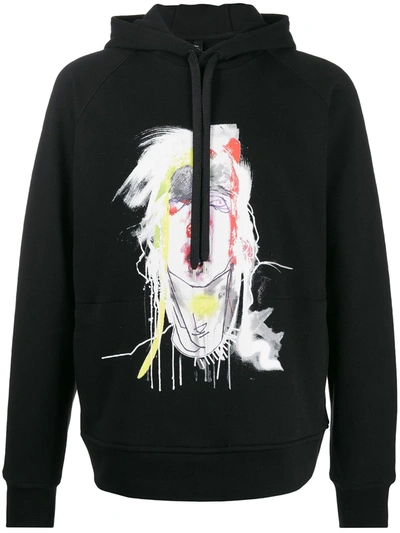 Neil Barrett Printed Hoodie In Black