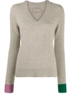 ZADIG & VOLTAIRE NICKO CONTRASTING-CUFF CASHMERE JUMPER