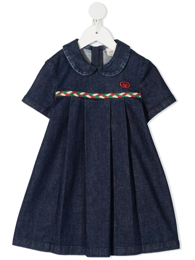 Gucci Baby Girls Denim Dress In Blue