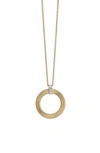 MARCO BICEGO MASAI 18K YELLOW GOLD & DIAMOND SINGLE CIRCLE SHORT PENDANT NECKLACE,CG797 B YW