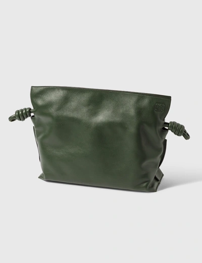 Loewe Flamenco Clutch Crossbody In Green