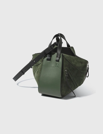 Loewe Small Hammock Bag In Green