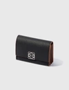 Loewe Anagram-embellished Grained-leather Wallet-on-chain In Black