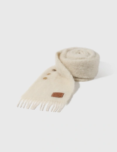 Loewe Buttoned Scarf In White