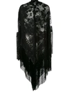 Dolce & Gabbana Fringed Lace Shawl In Black