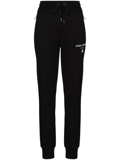Dolce & Gabbana Jogging Trousers With Logo Embroidery In Black