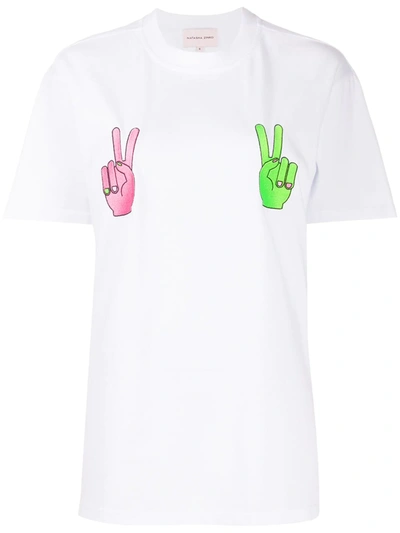 Natasha Zinko Besticktes Oversized-t-shirt In White