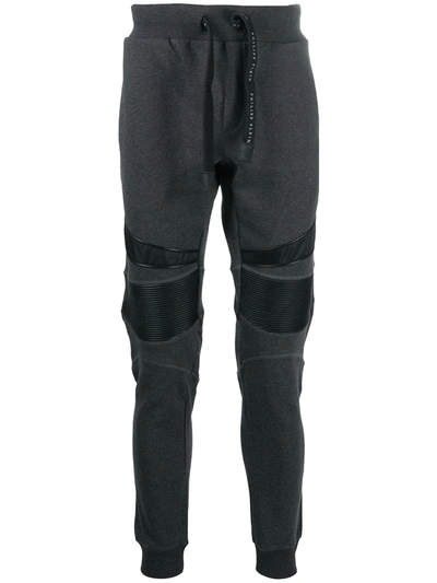 Philipp Plein Ribbed-knee Track Trousers In Grey