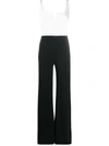 Galvan Combo Flared Jumpsuit In Black