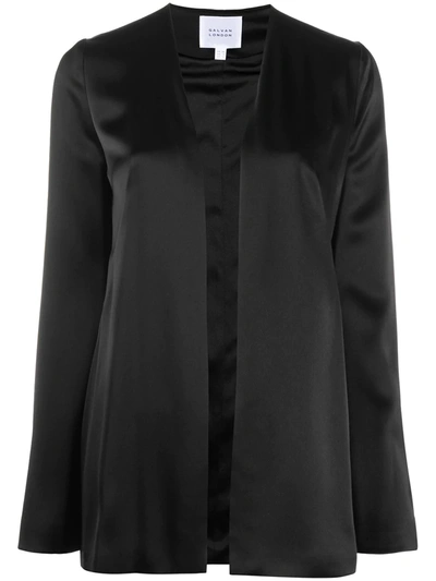Galvan Satin Evening Jacket In Black