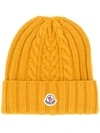 MONCLER LOGO PATCH KNITTED BEANIE