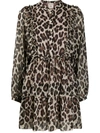 SEMICOUTURE LEOPARD PRINT TIERED DRESS