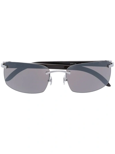 Cartier Rectangle-frame Sunglasses In Black