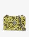 KURT GEIGER SHOREDITCH SNAKESKIN-EMBOSSED LEATHER CROSS-BODY BAG,R01259711