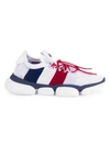 Moncler The Bubble Mix Media Chunky Sneakers In White