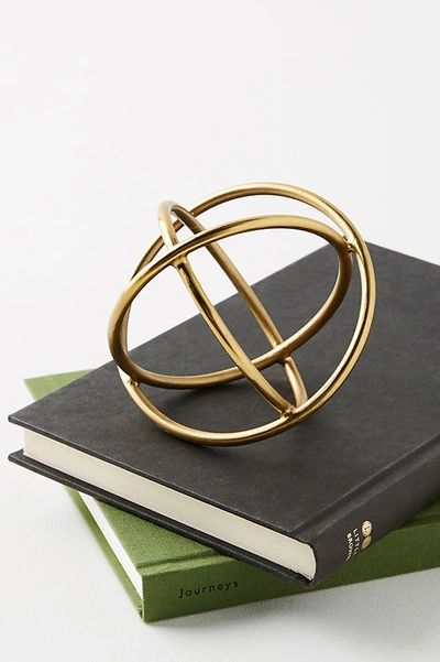 Anthropologie Spherical Decorative Object In Gold