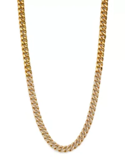 Adriana Orsini 18k Goldplated Silver & Cubic Zirconia Curb-link Collar Necklace