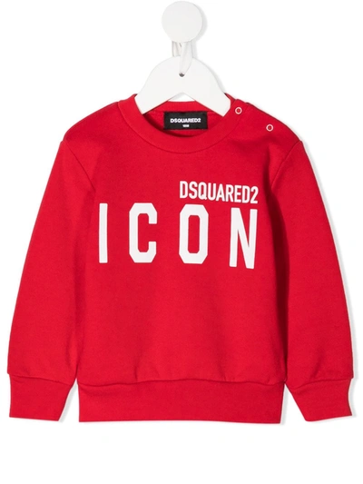 Dsquared2 Babies' Icon Print Sweatshirt In 红色