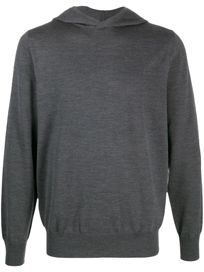 Aspesi Relaxed Hooded Sweater In Grey