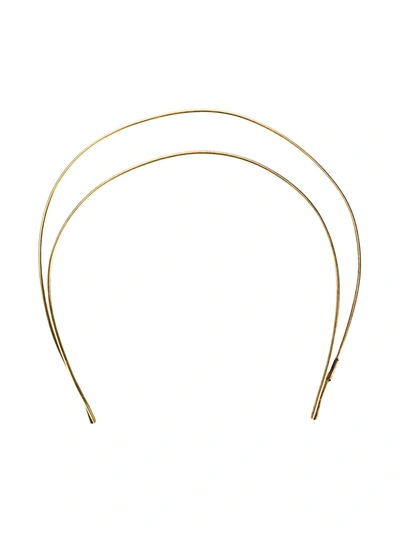 Ann Demeulemeester Rounded Wire Hairband In Gold