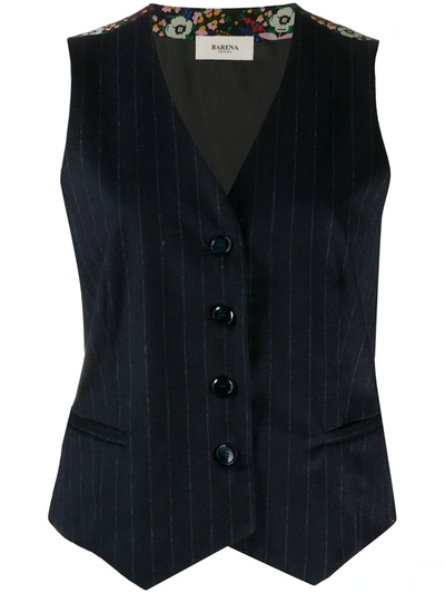 Barena Venezia Striped Panel V-neck Waistcoat In Black