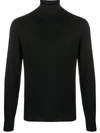 Dell'oglio Long Sleeve Ribbed Jumper In Black