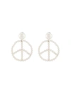 MOSCHINO PEACE PEARL-EMBELLISHED PENDANT EARRINGS