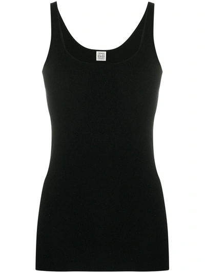 Totême Toteme Curved Rib Tank Top In Black