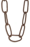 BRUNELLO CUCINELLI LARGE MONILI LINK COLLAR NECKLACE,MCOW9G218P-202