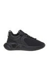 Balmain Black B-runner Mesh And Nylon Sneakers In Noir