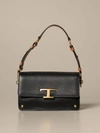 TOD'S BAG IN MACRO-GRAIN LEATHER WITH LOGO,11527837