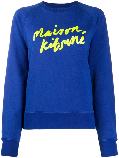 Maison Kitsuné Women's Blue Cotton Sweatshirt