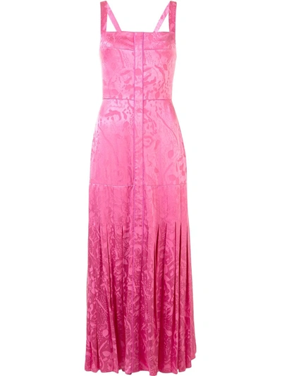 Alexis Lovra Pleated Midi Dress In Pink