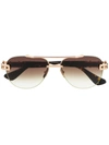 Dita Eyewear Grand-evo Two Pilot-frame Sunglasses In Brown